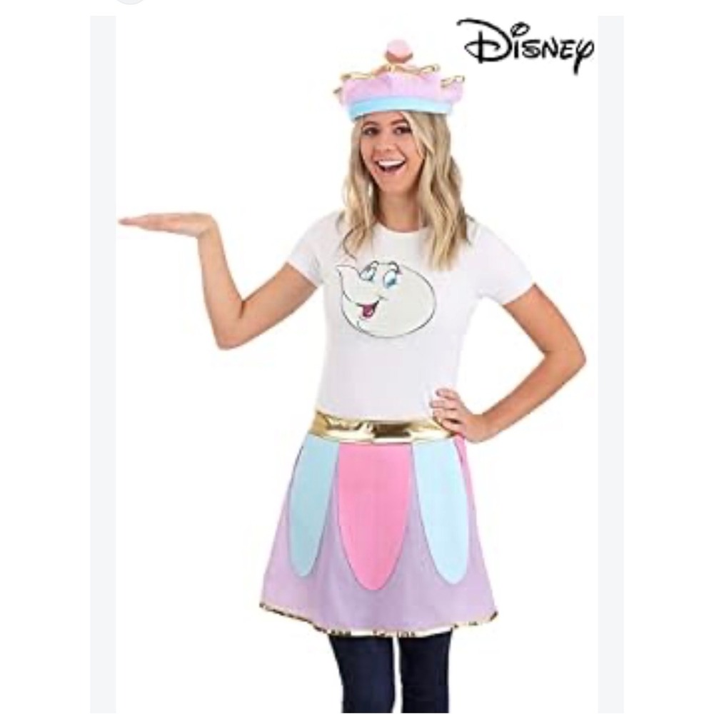Disney Beauty and the Beast Mrs Potts Costume Kit Hat and Apron Elope Womens